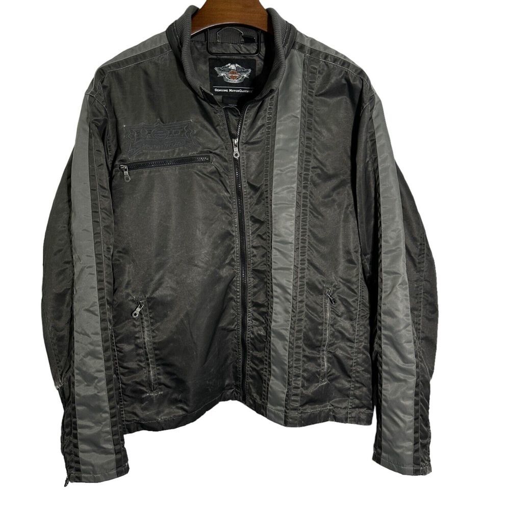 Harley-Davidson Jacket Black Gray Fade Out Insulated Embroidered 97506-12VM‎ 2XL